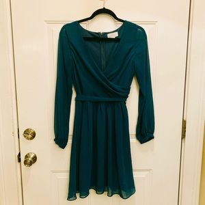 Emerald Green Flowy Dress 6